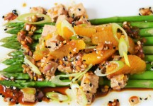 Asparagus and Tofu Salad | Truffle-Soy Vinaigrette