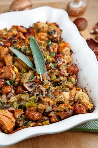 Chestnut and sweet sausage stuffing