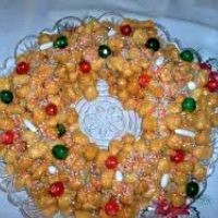 Christmas wreath shaped struffoli 