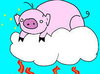 Bacon pig cloud -crop