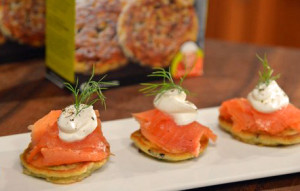 Smoked Salmon and Crème Fraîche Canapés