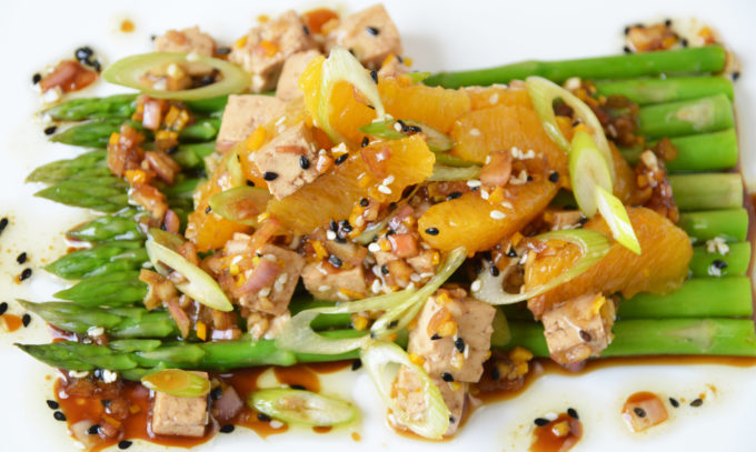 Asparagus and Tofu |Truffle-Soy Vinaigrette
