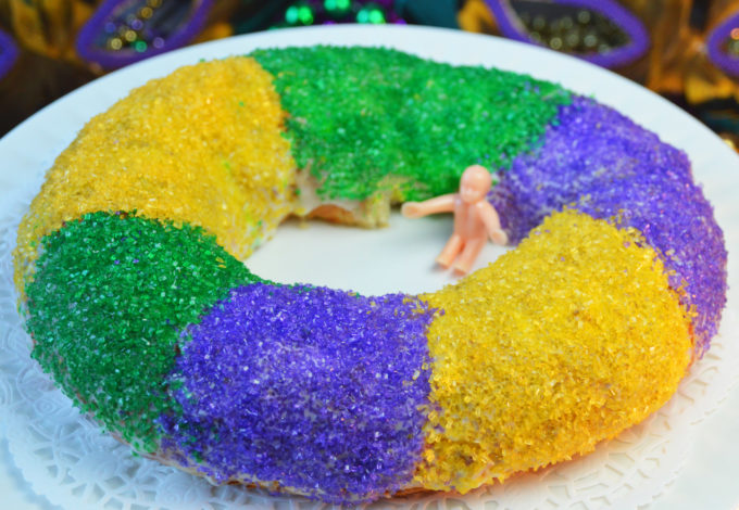 A Mardi Gras King Cake. 
