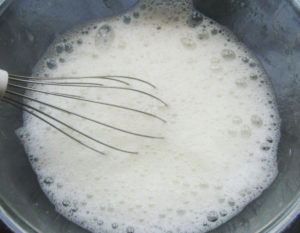 frothy egg whites 