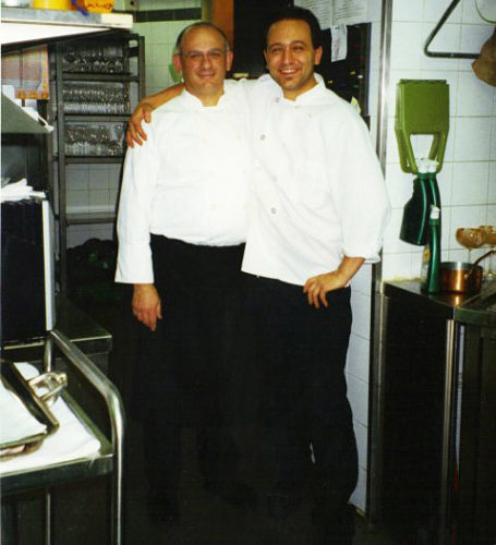 Photo of me and Claudio Sadler at his restaurant in Milan, Italy