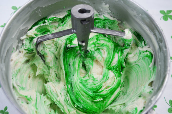 Add a few drops of green food coloring.