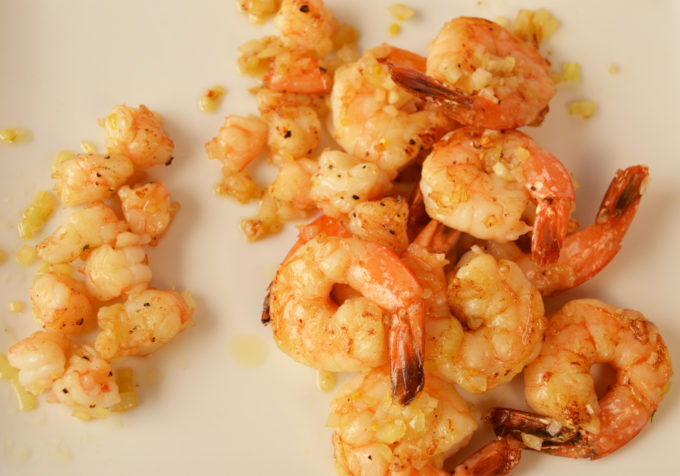 Reserve the shrimp on a plate while you make the sauce.