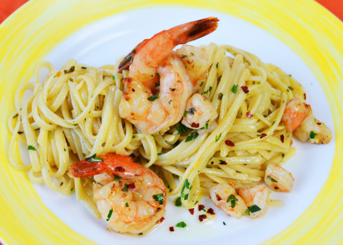 Shrimp Scampi and Linguine