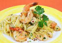 Shrimp Scampi and Linguine