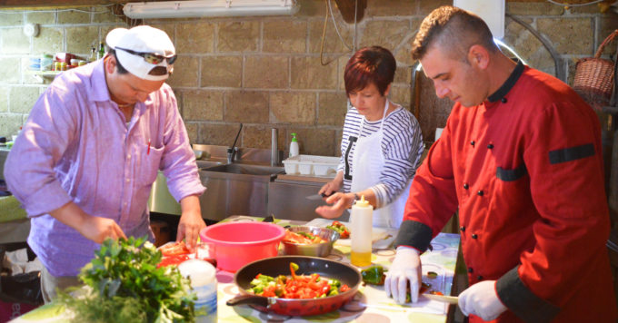 A cooking class in Tropea, Italy.
