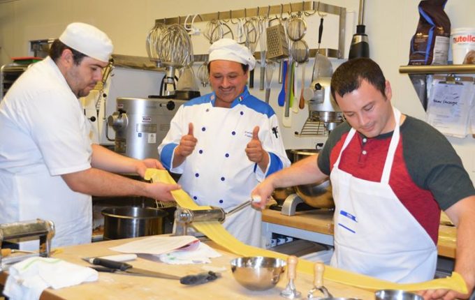 Pasta class with chef Franco at L' Arte Pasticceria.