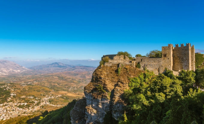 Castle at Erice, Trapani, Sicily 