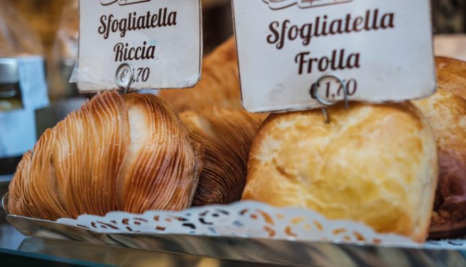 Sfogliatella typical patry from Naples, Italy.