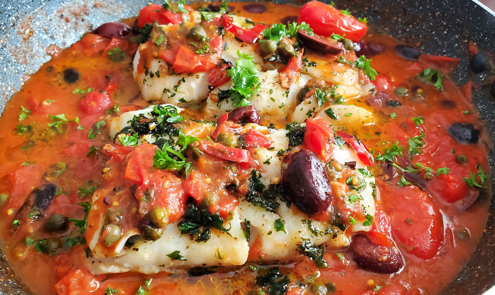 Cod Livornese Your Catch of the Day! Chef Franco Lania