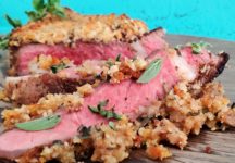 Parmesean Lemon-Crusted Ribeye Steak