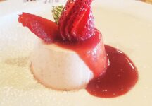 strawberry panna cotta