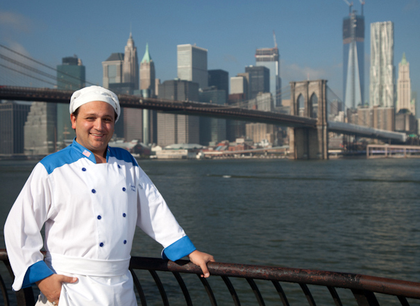 Brooklyn, New York, with Manhattan visible in the background.